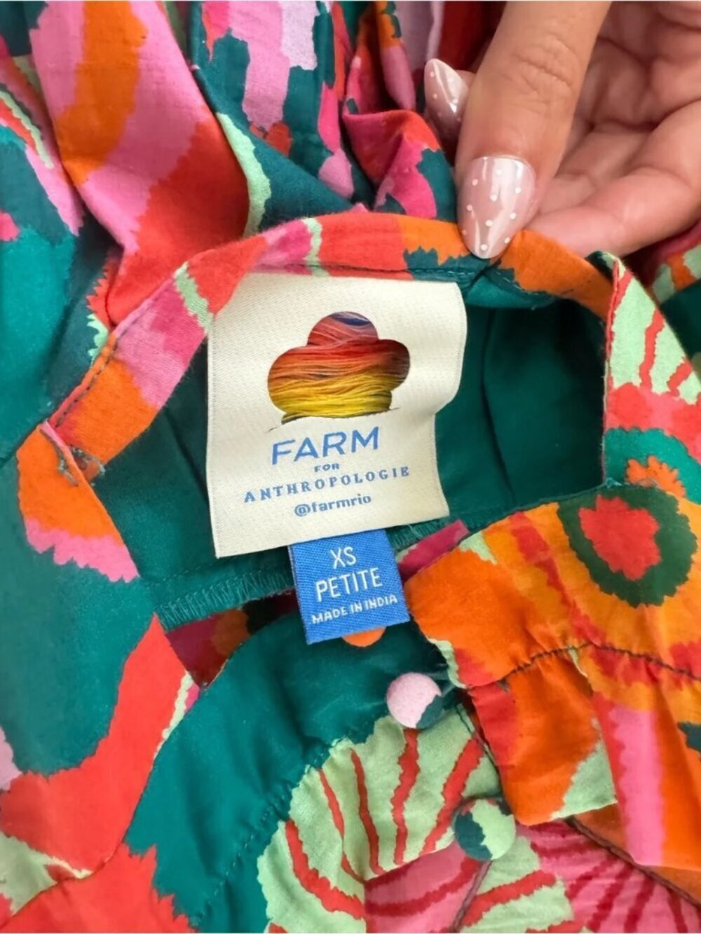 FARM Rio x Anthropologie Pleated Palm Midi Dress - Picture 9 of 9